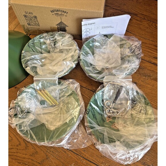 Hatortempt Hanging 4 Level Bird Feeder Durable Metal Squirrel Proof for Outdoor - Picture 3 of 11